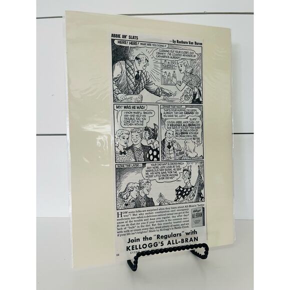 Kellogg’s ALL-BRAN - Abbie An’ Slats Vintage Media Print Ad - Picture 2 of 6